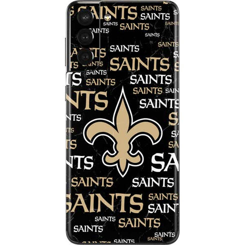 NFL New Orleans Saints Black Blast Galaxy S21 Plus 5G Skin